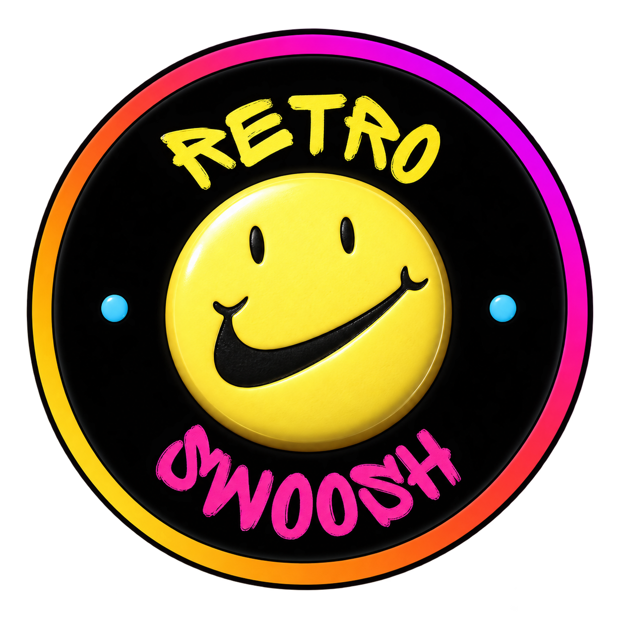 Logo Retro Swoosh en 3D